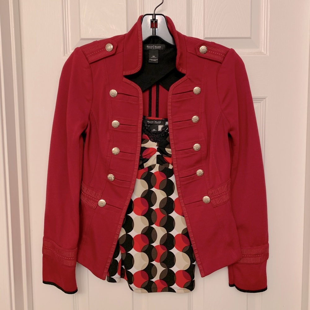 White House Black Market Ponte Military Jacket